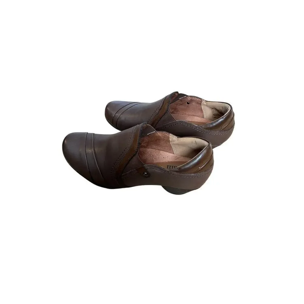 Cobb Hill By Rockport Bark Leather Laurel Slip On Shoes Size 6.5 Classy Comfort